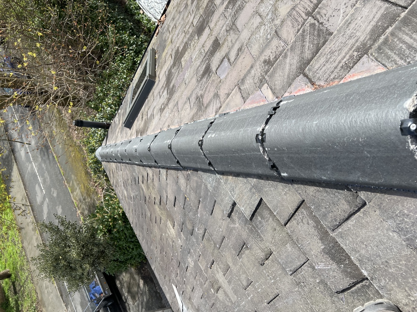 Dry-fix ridge tile installation — Warwickshire